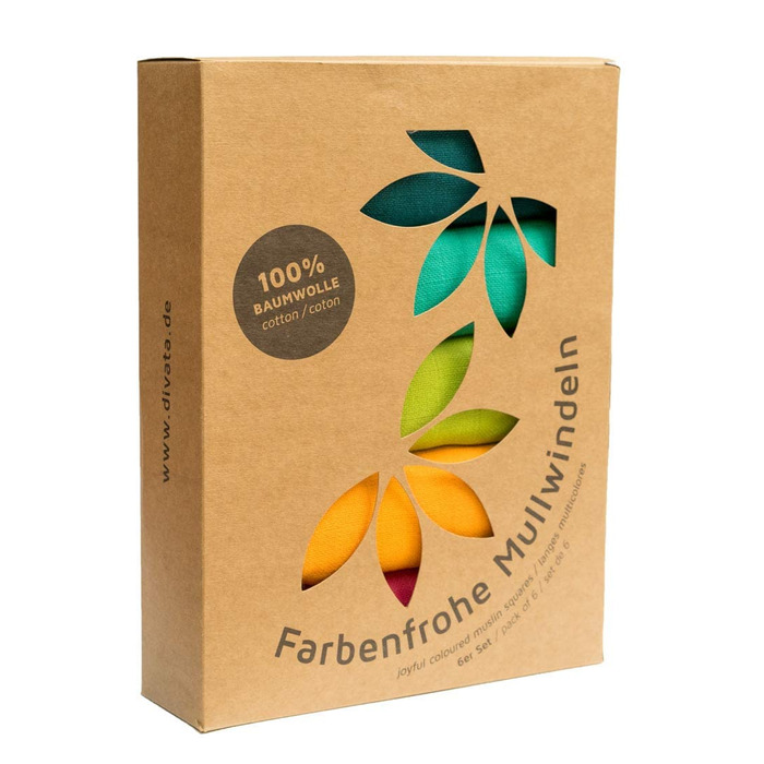 Кольорові серветки для відрижки (веселка, набір 6, 80x80 см) - Кольорові муслінові пелюшки, муслінові серветки 100 бавовна, сертиф