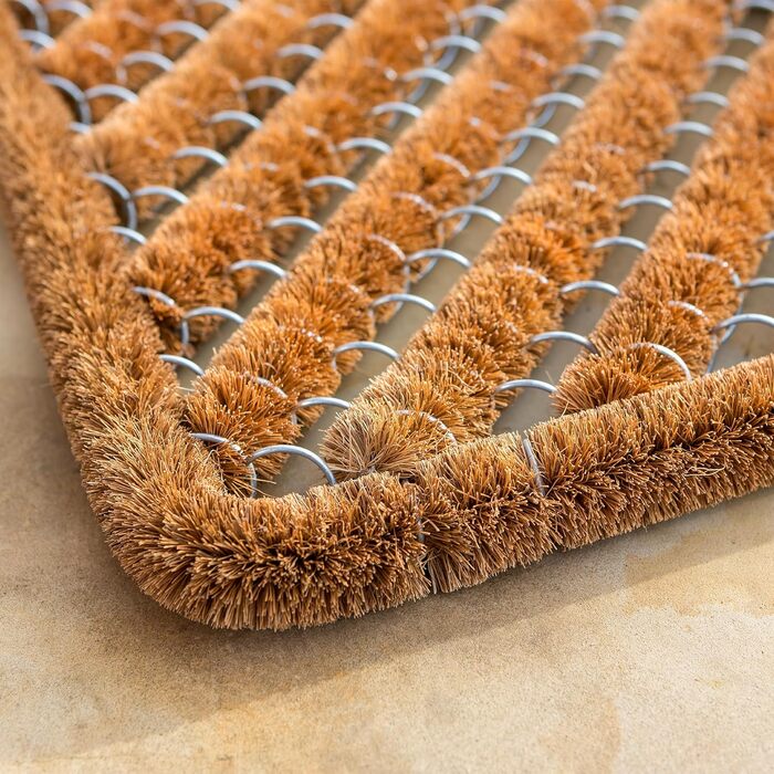 Килимок для вулиці Astra, килимок з кокосового волокна, килимок для вловлювання бруду, килимок зі щітки, всепогодний килимок - міцний натуральний килимок для дверей, 40x60 см (прямокутний)