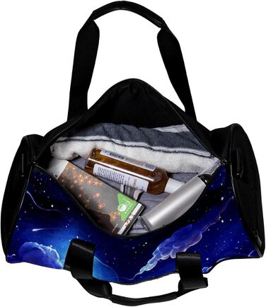 Спортивна сумка, компактна дорожня сумка, сумка для шопінгу та йоги з принтом Нічне небо, сумка для фітнесу на відкритому повітрі, ручна поклажа