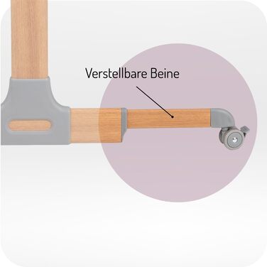 Дитяче ліжечко Momi SMART Bed 4-в-1 до 15 кг, приліжкове ліжечко для немовлят з матрацом, регульована висота, сірого кольору, одномісне