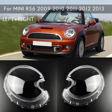 Барабести для MINI R56 2009 2010 2011 2012 2013 Бічні лінзи автомобільних фар Кришка фари Прозорий абажур Оболонка Скло