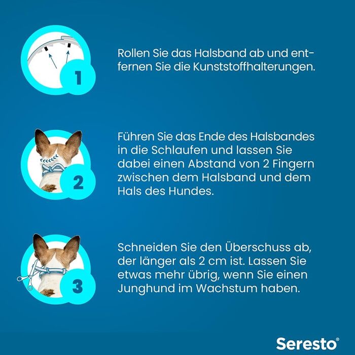 Набір нашийників Seresto для великих собак вагою від 8 кг 7-8 місяців ефективного захисту від кліщів та бліх, довжина 70 см, 2 нашийники