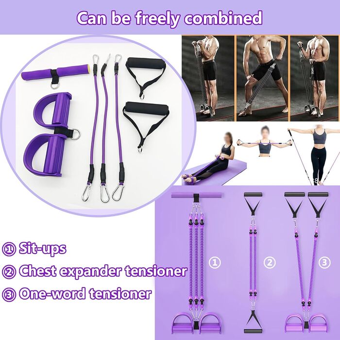 Тренажер для пресу, еспандер для бодібілдингу, тренажер для пресу, багатофункціональний тренажер, тренажер для тренувань сидячи, еластична стрічка опору, багатофункціональний тренажер для ніг, силовий тренування рук, регульований опір