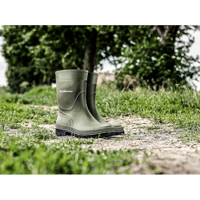 Чоботи ALBATROS RANCHER з ПВХ, унісекс, вітрозахисні, нековзні, веганські, розмір 45, зелені