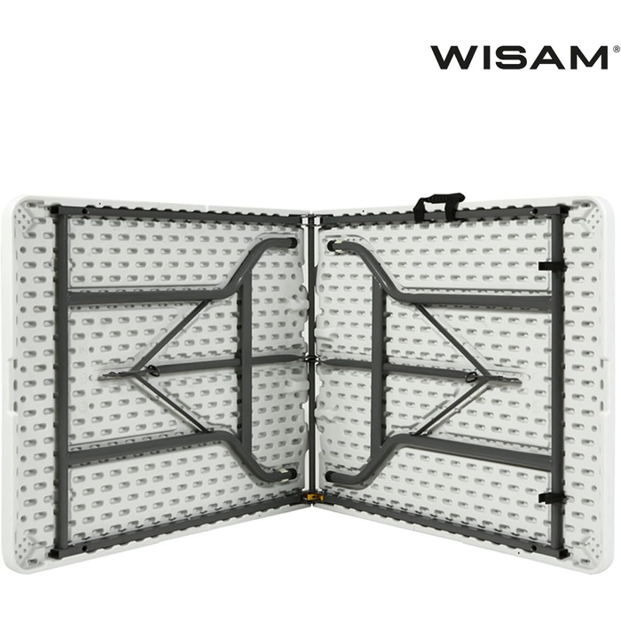 Пластиковий розкладний стіл Wisam, садовий стіл, обідній стіл, кемпінговий стіл, стіл-валіза, складаний 180 см, ідеально підходить для саду, балкону, кемпінгу