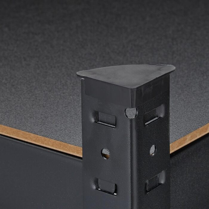 Міцний стелаж Relaxdays, ВxШxГ 90x60x40 см, 3 полиці, сталь, чорний Стелаж для зберігання в підвалі, гаражі, вантажопідйомність 750 кг, вставний монтаж