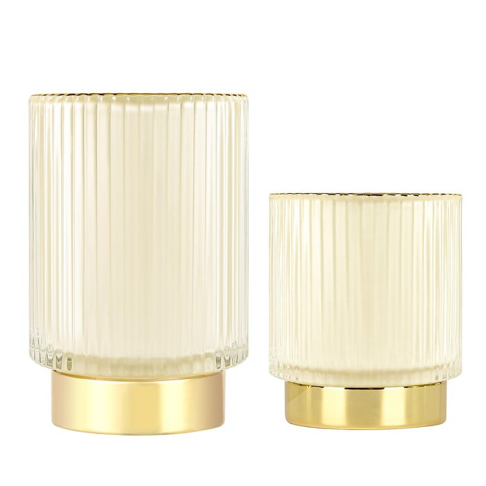 Органайзер для пензлів для макіяжу DASITON, золотий косметичний органайзер, скляний органайзер для пензлів, тримач для косметичних пензлів, тримач для пензлів для макіяжу, зберігання пензлів для спальні, ванної кімнати (кремовий розмір SL) SL кремовий