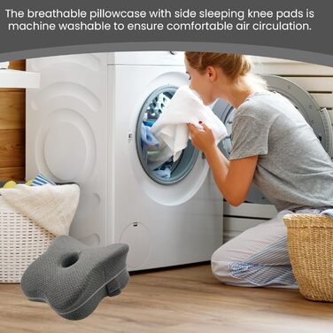 Подушка для колін для тих, хто спить на боці подушка для ніг з піни з ефектом пам&39яті, ортопедична подушка для ніг, допомагає при болю в колінах, подушка для ніг з піни з відповідним ремінцем для підтримки ніг, подушка для ніг для тих, хто спить на боці