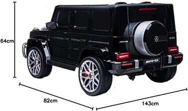 Дитячий електромобіль FINOOS Mercedes G63 AMG 2-місний, двомісний дитячий електромобіль з пультом дистанційного керування - шкірян