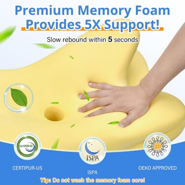 Подушка для підтримки шиї, подушка для голови, подушка для шиї, подушка з піни з ефектом пам&39яті, ергономічна подушка для сну на боці, на спині та на животі