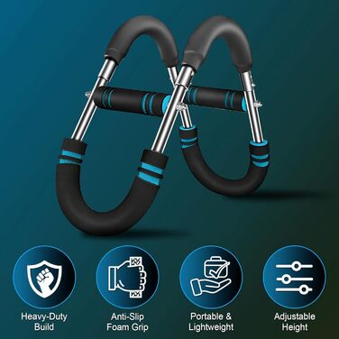 Регульований тренажер для силових тренувань Twister Arm з 3 рівнями опору 40-90 фунтів - U-подібний силовий тренажер для грудей для чоловіків та жінок - еспандер для грудей, тренажер для плечей, зап&39ястя, спини