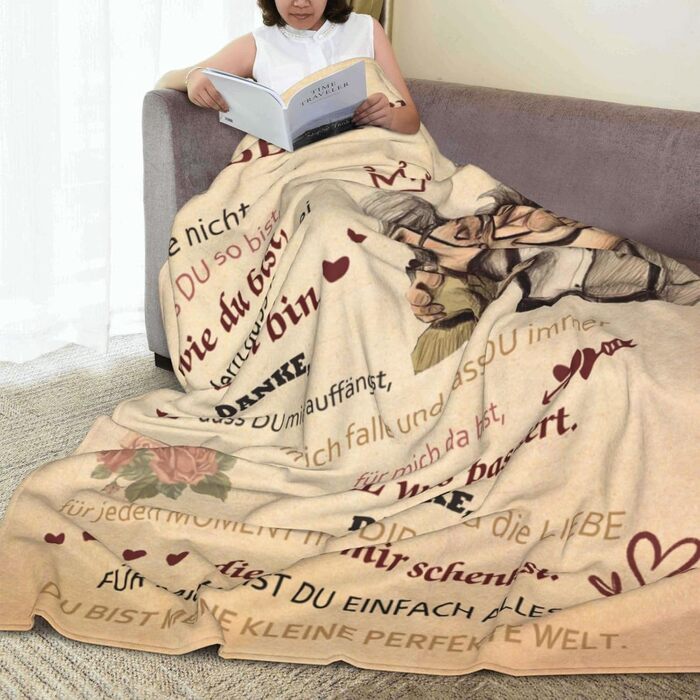 Подарунки &quotЯ тебе кохаю&quot для жінок та чоловіків, Подарунок на річницю кохання для нього та неї, Подарунки на День святого Валентина на річницю весілля, різдвяні подарунки на кохання, М&39яка ковдра 130x150 см, Кохання, 1 130x150 см