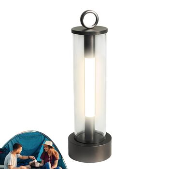 Ліхтарі для кемпінгу Підвісний яскравий світлодіодний ліхтар з 3 режимами Портативний ліхтар з USB-акумулятором ємністю 2000 мАг для кемпінгу, до 18 годин роботи - для дому, спальні, походів, скелелазіння, подорожей, патіо, балкону, сірий