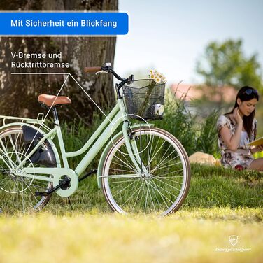 Дюймовий, 28-дюймовий жіночий велосипед, від 150 см, кошик, велосипедний ліхтар, жіночий міський велосипед з гальмом-ножкою, голландський велосипед у ретро-дизайні 28 дюймів чорного кольору, 26-