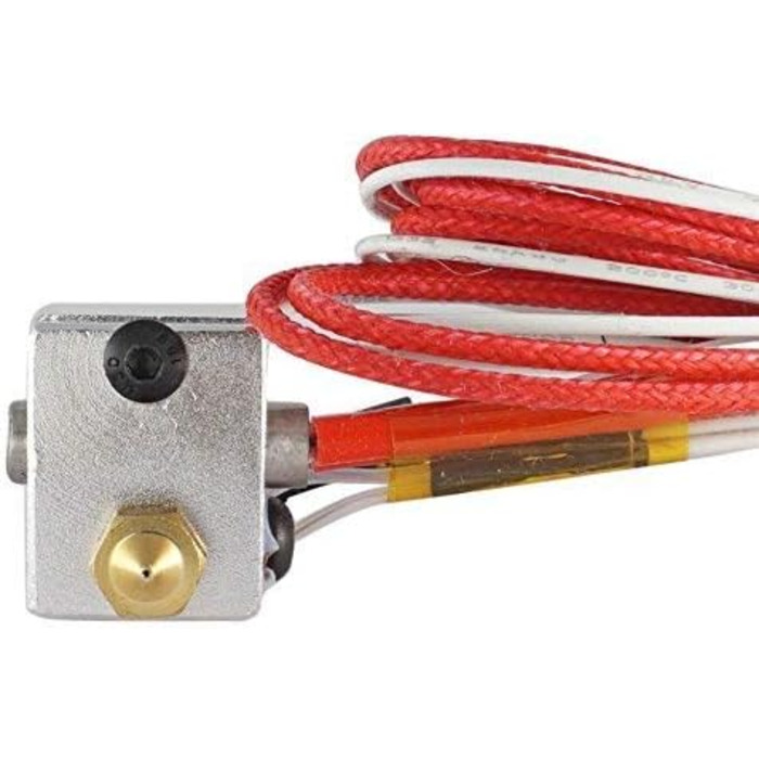 Комплект гарячого кінця V6 Повністю металевий тефлонова J-головка Bowden, сопло 0,4 мм, тефлонова трубка, вентилятор, силіконовий кожух, термопаста, зєднувач PC4-M6 Push-Fit 1,75 мм для 3D-принтерів Anycubic, Creality, Anet та інших. Комплект гарячого кін