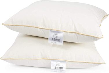 Пухова подушка H&F Home Textiles 50x50 см Наповнювач подушки 700 г 100 пір&39я Подушка із сертифікатом Oeko-Tex Чохол 100 бавовна