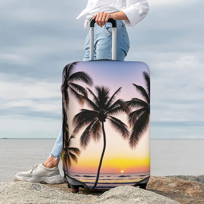 Чохол для валізи Захід Сонця, міцний захист для багажу, підходить для валіз розміром 45.7 - 81.3 см, розмір XL, Чорний, X-Large