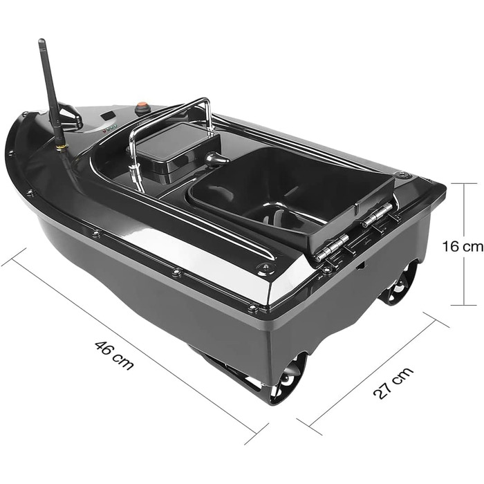 Човен для риболовлі на приманку Bilbear Човен з дистанційним керуванням Човен для наживки на дистанційному керування 500 м Рибошукач із подвійним двигуном із завантаженням 1,5 кг із датчиком ехолота Подарунки рибалкам для риболовлі на коропа (чорний човен