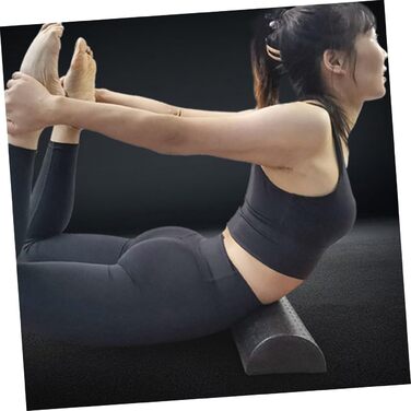 Напівкруглий масажний ролик для йоги, легкий, портативний, м&39який, стабільний за розміром, для пілатесу, балансу, розслаблення м&39язів, фітнес-аксесуар для домашнього використання, для спини, плечей, шиї та ніг (півколо 45 см, 2 шт.)