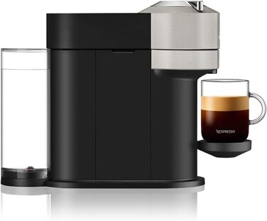 Машина Krups XN910B Nespresso Vertuo Next Кавова капсульна машина Кавоварка Nespresso Резервуар для води 1,1 л 6 розмірів чашок Функція вимкнення живлення 54 переробленого пластику Світло-сірий без піноутворювача молока