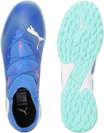 Футбольні бутси Puma Unisex Future 7 Match TtSoccer 41 EU Bluemazing Puma White Electric Peppermint