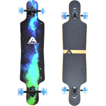 Лонгборд Apollo Galaxy Twin Tip drop-through freeride cruiser високошвидкісні ABEC-9 бамбук + fiberglass повний компліт 42" для фрірайду карвінгу трюків оригінал Німеччина 2025