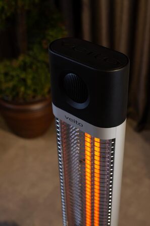 Інфрачервоний обігрівач - Енергозберігаючий радіаційний обігрівач - Сертифіковано TV/GS - Миттєве тепло будь-де - Окремостоячий пристрій - Електричний - Обігрівач для патіо з пультом дистанційного керування - Електричний обігрівач - 1700 Вт - 2 роки гаран