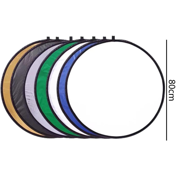 Розбірні світловідбивачі BaotyJie 7X, портативні, круглі, легкі, компактні, професійні фотовідбивачі, розбірні для подорожей, 80 см