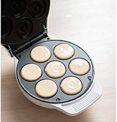 Міні-машина для пончиків Rosenstein & Shne міні-виробник пончиків, антипригарний, 1,000 Вт (машина для пончиків для дому, вафельниця для пончиків, домашнє господарство)