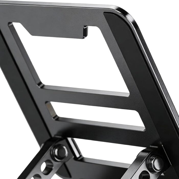 Підставка для ноутбука на стіл З охолодженням, з поворотною базою на 360 Регульований тримач для планшета - для роботи, навчання, дому, ігор, для чоловіків, жінок, дорослих. Чорний колір