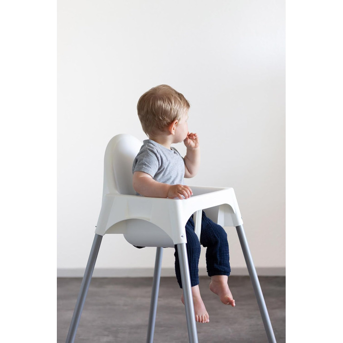 Дитячий стілець Ikea ANTILOP з ременем безпеки, білий 1