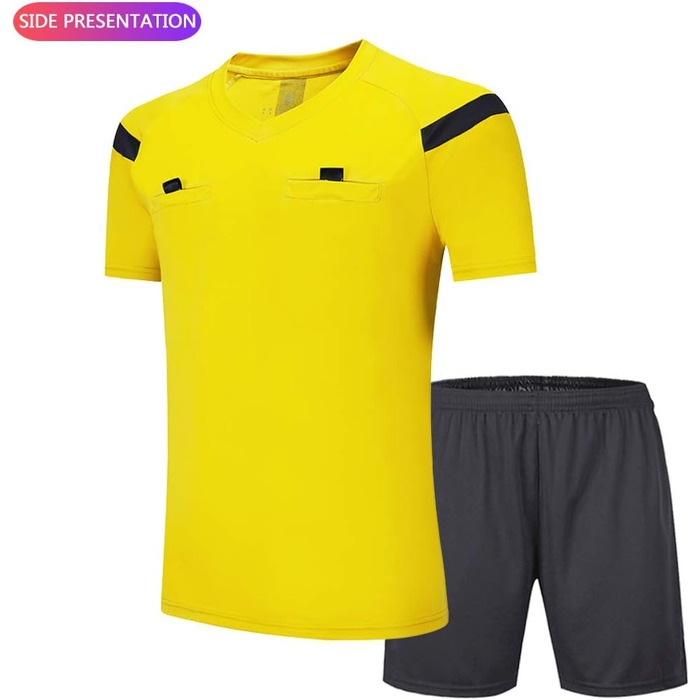 Чоловіча суддівська майка SHINESTONE, для футболу, з короткими рукавами Жовта M