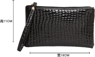 Жіночий клатч-гаманець на зап'ястя, 2 в 1, коричневий. Маленька сумочка з PU-шкіри з монетним відділенням на блискавці.