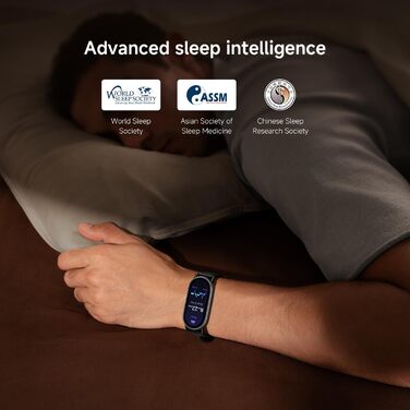 Фітнес-трекер Xiaomi Smart Band 10, смарт-годинник, 1,72-дюймовий AMOLED-дисплей, 21-денний час роботи від батареї, водонепроникність 5 атм, відстеження серцевого ритму та сну, понад 150 спортивних режимів, швидке зняття, чорний, сучасний