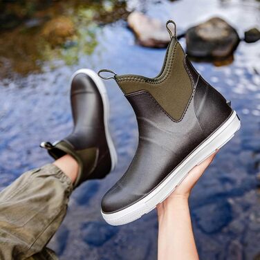 Водне взуття, гумові чоботи, нековзні, для риболовлі, катання на човні, роботи, для чоловіків, подорожей та походів, розмір 39 EU, коричневі