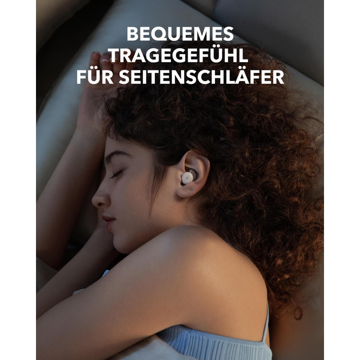 Навушники для сну Sleep A20 від Anker, блокування шуму, бічний вкладиш, 80 годин відтворення, аналіз сну, персоналізована функція