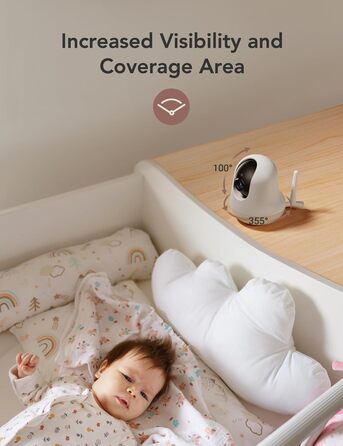 Відеоняня з камерою 5 дюймів, відеоняня з камерою без Wi-Fi, радіоняня з акумулятором 4000 мАг, нічне бачення 720P HD, двосторонні