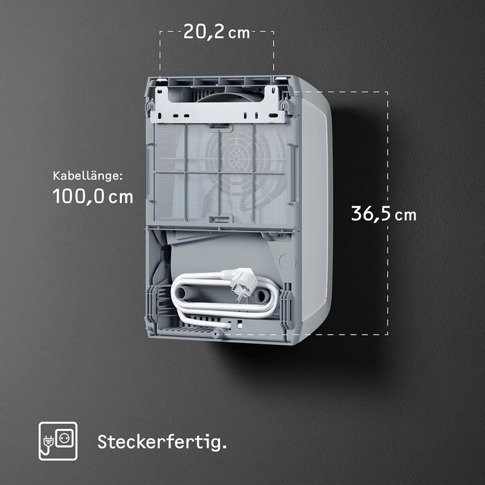 Вентиляторний обігрівач площею приблизно 25 м, сертифікований TV, зроблено в Німеччині, РК-дисплей, тижневий таймер, енергозберігаючий керамічний вентиляторний обігрівач, ванна кімната, 2 кВт, 236653 Trend без таймера на 120 хв, одинарний, 20 Trend LCD-