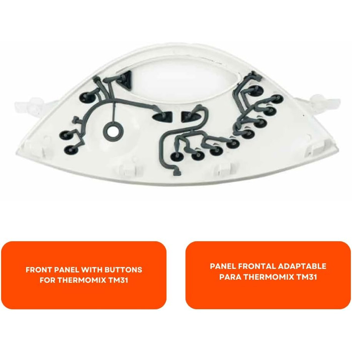 Передня кришка/панель керування, сумісна з кухонним комбайном Vorwerk Thermomix TM31