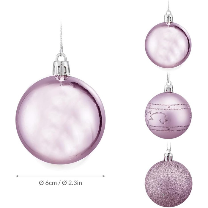 Різдвяні кульки 48 шт Casaria