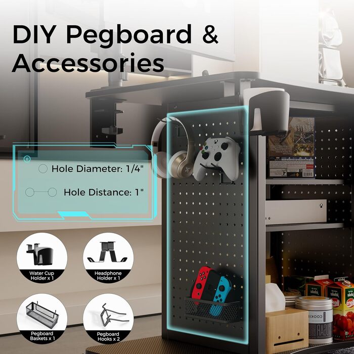 Ергономічний стіл EUREKA, комп&39ютерний стіл на колесах, невеликий стіл з 4 колесами, що обертаються на 360, мобільна робоча станція 94 * 59 * 75 см, підходить для вітальні, спальні, кабінету з місцем для зберігання