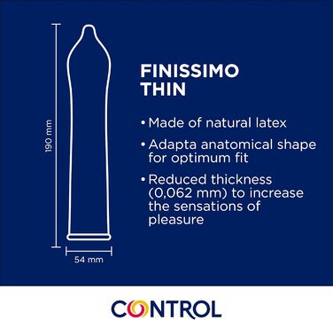 Презервативи з натурального латексу CONTROLO FINISSIMO SENSO Thin (0,06 мм) - 144 шт.