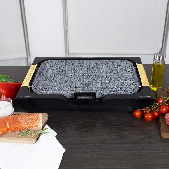 Електрична сковорода Cecotec Rock&Water 2000.кам'яне облицювання RockStone, регульований термостат, можна мити в посудомийній маши