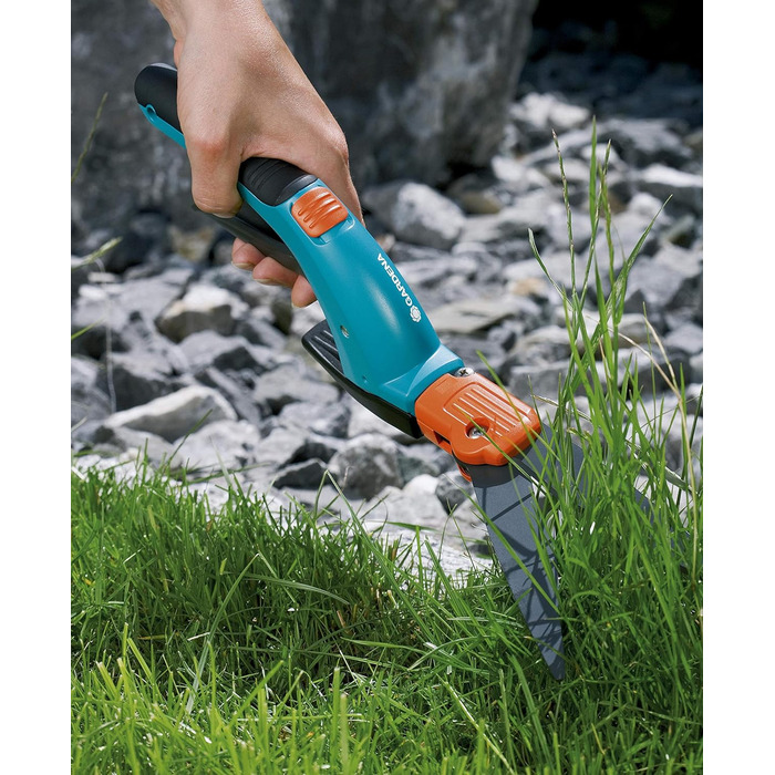 Обертові ножиці для трави Gardena Comfort Газонні ножиці з обертовими на 360 лезами для правшів та лівшів, зубчасте лезо для точного стрижки, антипригарне покриття, зручна рукоятка (8734-20) Обертові ножиці для трави Comfort (в упаковці) Поодинокі