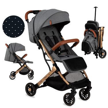 Коляска MOMI ESTELLE для дітей від 6 місяців до максимальної ваги тіла 15 кг, В105 х Ш51 х Г75 см, складається до розмірів В65 х Ш