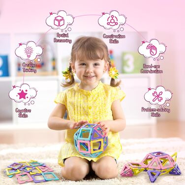 Деталей, Magnetic Building Blocks Іграшки від 3 років, Magnetic Toys Магніти Дитячі іграшки від 3 4 5 6 7 8 років для хлопчиків Ді