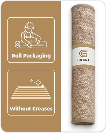 КОЛІР І ГЕОМЕТРІЯ Великий нековзний килимок для прихожих 60 x 120 см, килимок для прихожих, що миється, що вловлює бруд, бежевий 60 x 120 см (прямокутний)