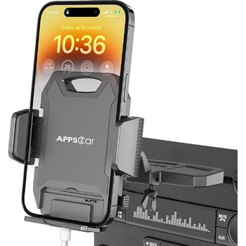 Тримач для мобільного телефону, слот для компакт-дисків, обертання на 360 градусів та керування однією рукою, сумісний з iPhone 13