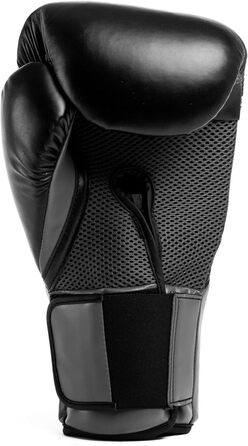 Боксерські рукавички Everlast Elite 2, для боксерського мішка, щитків та спарингу, застібка на липучці, ергономічна рукоятка, розділений піноматеріал оригінальні Everlast ЧОРНИЙ/СІРИЙ 14 унцій