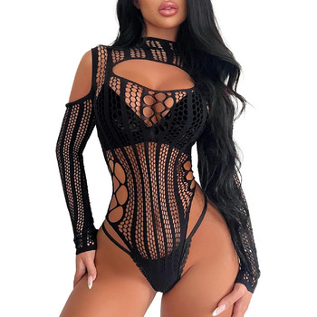 Жіночий боді Buitifo, сітчастий, з рукавами, боді-комбінезон, універсальний розмір